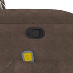 vidaXL Fauteuil inclinable de massage marron tissu microfibre