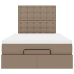 VidaXL Cadre de lit ottoman et matelas cappuccino 120x190cm similicuir