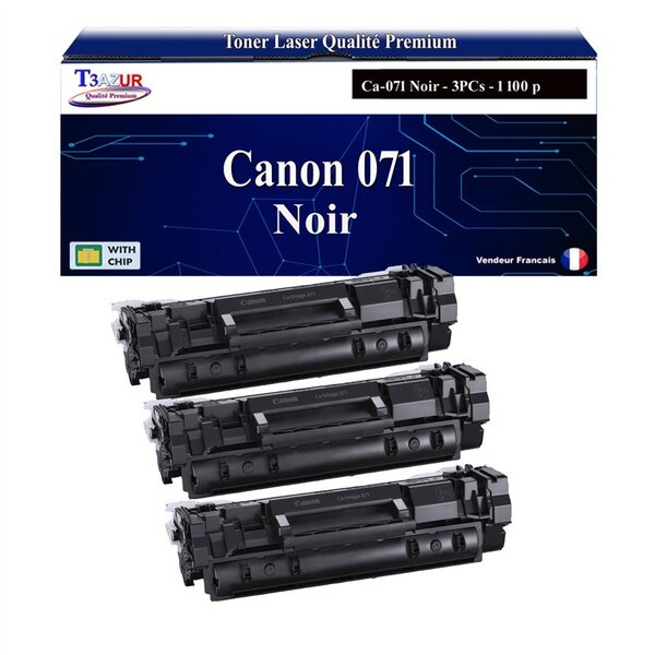 T3AZUR - 3x Toners compatibles avec Canon i-SENSYS LBP-122dw  MF-272dw  MF-275dw remplace Canon 057 Noir - 1 100 pages