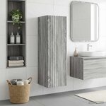 vidaXL Cabinet de Salle de Bain Mural Sonoma gris 33 x 34 5 x 100 cm