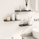 vidaXL Étagère flottante 3 Pièces Anthracite 40 x 9 x 2 5 cm Acier