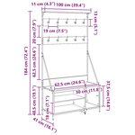 vidaXL Porte-vêtements avec étagère Chêne artisanal 100 x 41 x 184 cm