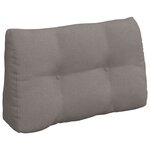 vidaXL Coussin de Dos Taupe 80 x 24 x 50 cm tissu