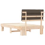 vidaXL Cadre de lit avec tête de lit rembourrée Taupe 100 x 200 cm