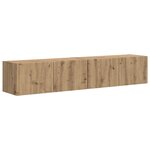 vidaXL Meuble TV mural 2 Pièces Chêne artisan 60 x 31 x 29.5 cm