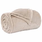 vidaXL Jeté Beige 220 x 240 cm Toison