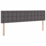 vidaXL Lit de Rangement Gris 200 x 200 cm Cuir synthétique