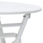vidaXL Table de jardin pliante Blanche Ø50x72 cm Acier