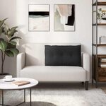 vidaXL Coussin de Dos Noir 80 x 19 x 50 cm tissu