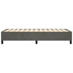 vidaXL Cadre de lit à ressorts gris foncé 100x200 cm velours