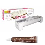 Moule en inox pour bûche de Noël + 1 Stylo chocolat