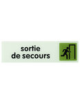THIRARD - Plaque de signalisation Sortie de secours  plexiglass adhésif  170x45mm - THIRARD