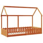vidaXL Cadre de lit d'enfants forme de maison 90x190cm bois massif pin