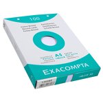 Étui de 100 fiches bristol blanc quadrillé 5x5 perforé 148x210mm Blanc EXACOMPTA