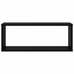 vidaXL Étagères murales cube 4 Pièces Noir 60x15x23 cm Bois d’ingénierie