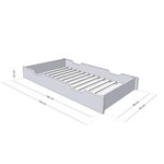 Tiroir de lit 90 x 160 BUDDY - gris clair