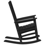 vidaXL Chaise Berçante de Jardin Noir 70 x 92 x 108 cm Plastique