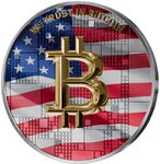 Pièce de monnaie en Argent 1000 Satoshi g 21 Millésime 2025 Bitcoin Nations USA