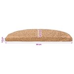 vidaXL Tapis d'escalier auto-adhésifs 15 Pièces Beige 80 x 24 5 x 3 5 cm