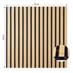 2 Panneaux muraux 60x60 bois acoustiques