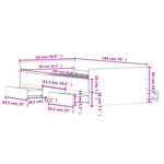vidaXL Cadre de lit tête de lit et pied de lit sonoma gris 90x190 cm