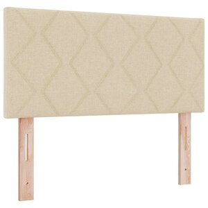 vidaXL Tête de Lit en Tissu Géométrique Crème 100 cm tissu