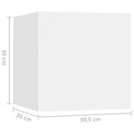 vidaXL Ensemble de meubles TV 8 Pièces Blanc Bois d'ingénierie