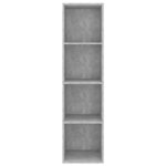 vidaXL Meuble TV mural Gris béton 37x37x142 5 cm Bois d’ingénierie