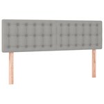 vidaXL Sommier à lattes de lit avec matelas Gris clair 140x190cm Tissu