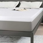 vidaXL Surmatelas Blanc 160 x 200 cm Mousse à mémoire de gel