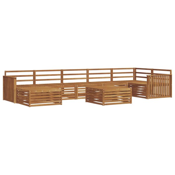 vidaXL Ensemble de canapés d'extérieur 8 Pièces Naturel