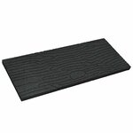 vidaXL Pierre de marchage 6 Pièces Noir 60 5 x 25 x 2 cm Caoutchouc
