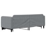 vidaXL Lit de jour avec lit gigogne gris clair 80x200 cm tissu