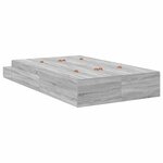 vidaXL Cadre de lit avec rangement Sonoma gris 226.5 x 120 x 31.5 cm
