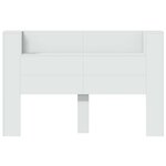 vidaXL Tête de lit Blanc 160 x 16 5 x 103 5 cm Bois d'ingénierie