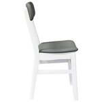 vidaXL Chaises à manger coussins 2 Pièces blanc bois massif caoutchouc