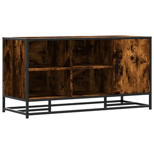 vidaXL Banc à chaussures chêne fumé bois d'ingénierie et métal