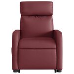 vidaXL Fauteuil inclinable de massage Rouge bordeaux Similicuir