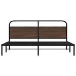 vidaXL Cadre de lit en métal sans matelas chêne marron 200x200 cm