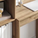 vidaXL Bureau avec tiroir avec étagère 2 Pièces Chêne artisanal