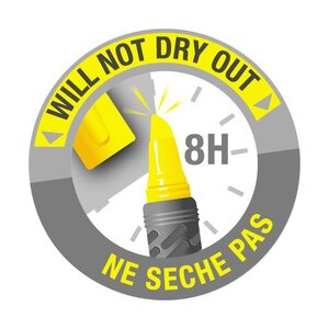 Pochette de 5 Surligneurs HIGHLIGHTER GRIP Pointe Biseau Moy J/R/V/B/O BIC