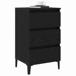 vidaXL Cabinet de chevet Chêne noir 40 x 35 x 69 cm Bois d'ingénierie