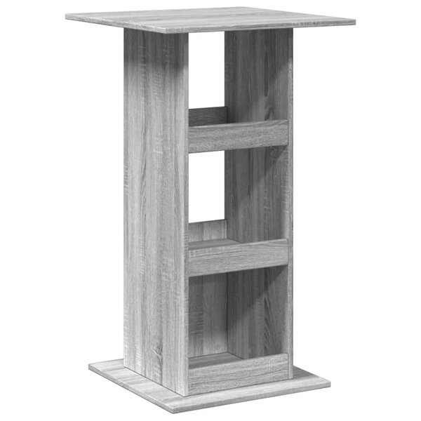 vidaXL Table de bar avec rangement sonoma gris bois d'ingénierie