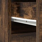 vidaXL Buffet haut chêne fumé 37 5x35x180 cm bois d'ingénierie