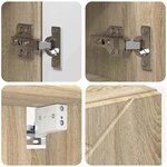 vidaXL Armoire Miroir Chêne sonoma 59 x 17 x 55 cm Bois d'ingénierie