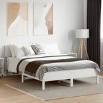 vidaXL Cadre de lit sans matelas blanc 150x200 cm bois de pin massif