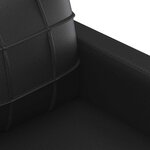 vidaXL Canapé à 2 places Noir 140 cm Similicuir