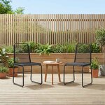 vidaXL Chaises de jardin 2 Pièces Noir 48 x 55 x 89 5 cm Rotin