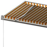 vidaXL Auvent manuel rétractable sur pied 500x350 cm Jaune/Blanc