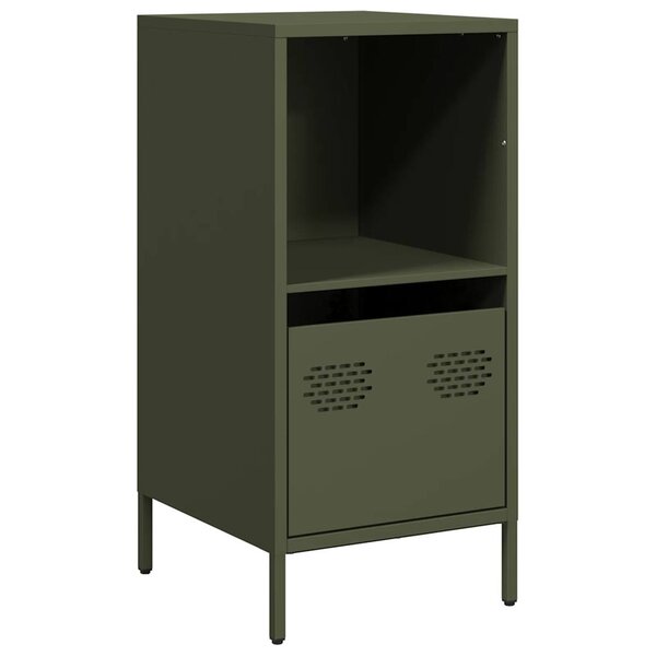 vidaXL Buffet vert olive 35x39x73 5 cm acier laminé à froid